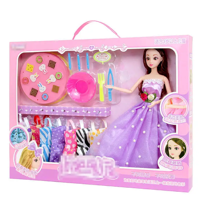 Bonecas Барби, превосходный набор в подарочной коробке, Наряжаться Девочка Кукла одежда, стильное платье вечерние платье для куклы Барби аксессуары для девочек; лучший подарок