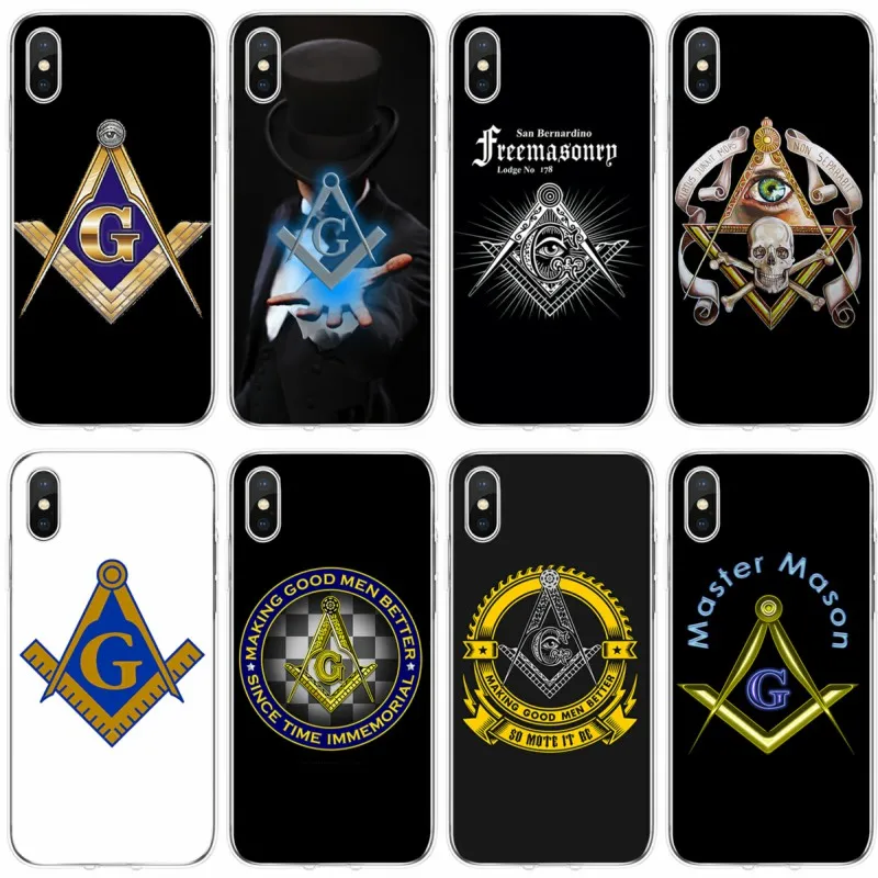 

Masonic Phone Case For iPhone X XR XS MAX 8 7 6S 6 Soft Silicone Back Cover For iPhone 8 7 6 S Plus Case
