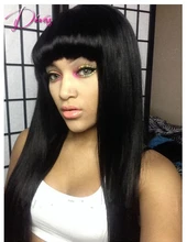 Top Grade 100% Brazilian virgin hair yaki straight lace front human hair wigs/glueless full lace human hair wigs for black women