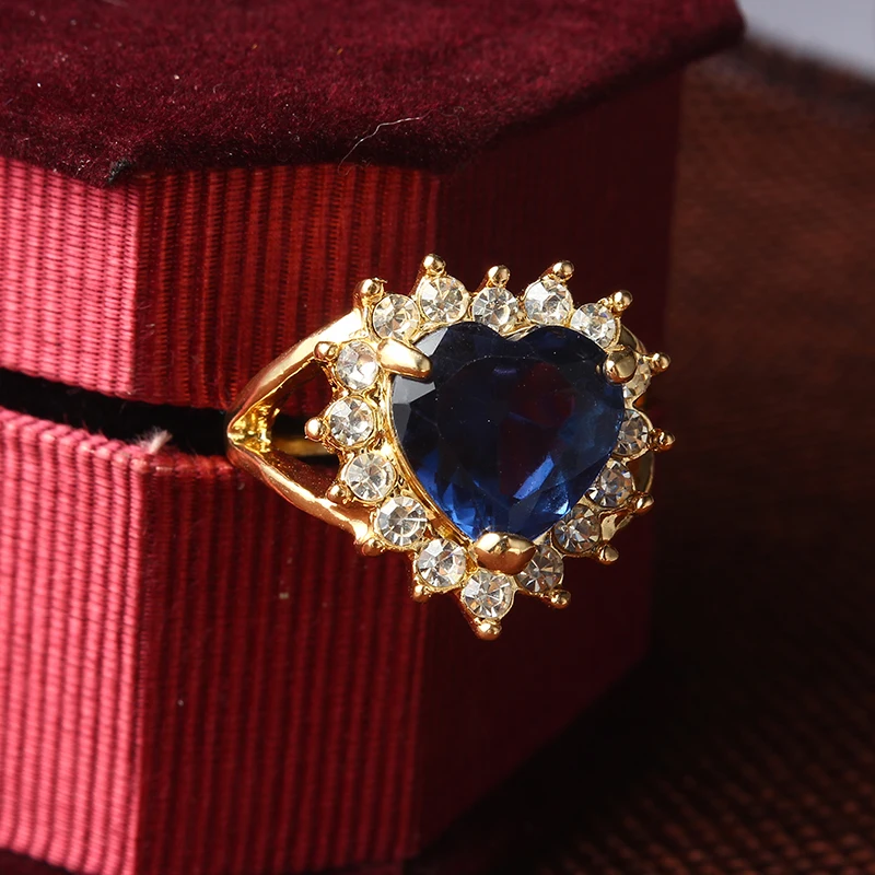 

fashion wedding rings for women engagement rings love crystal jewelry YY0316