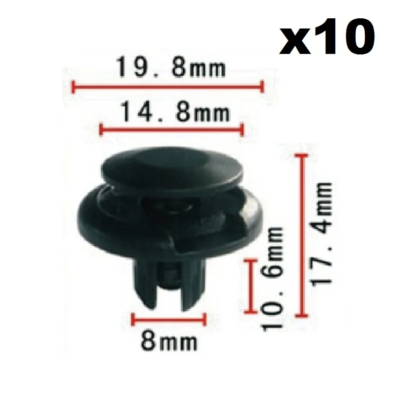 

10x For Honda Tyre plastic cover fixed buckle / Nylon Retainer Clip