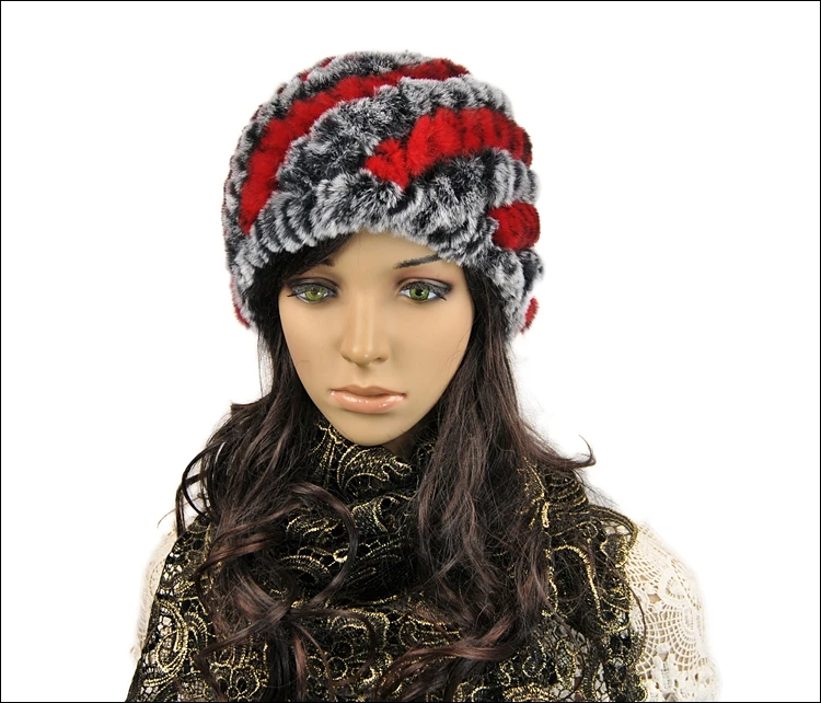 Just 6 dollar real rex rabbit fur Winter female hair fur hat female autumn and winter ear cycling cap knitted hat northeast cap