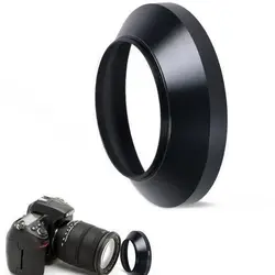 1 шт. черная металлическая бленда для камеры широкоугольный винт для крепления объектива Canon Марка Nikon Fuji 49 52 55 58 62 67 72 77 82 мм
