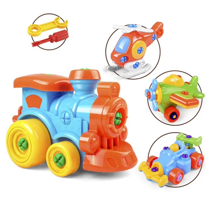 

DIY Disassembling Plane Car Building Blocks Model Tool with Screwdriver Assembled Educational Toys For Children Kids @Z360 S7JN