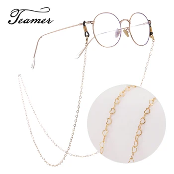 

Teamer 78cm Chic Heart Glasses Chain Women Metal Sunglasses Chain Strap Lanyard Eye Glasses Cord Holder Accessories