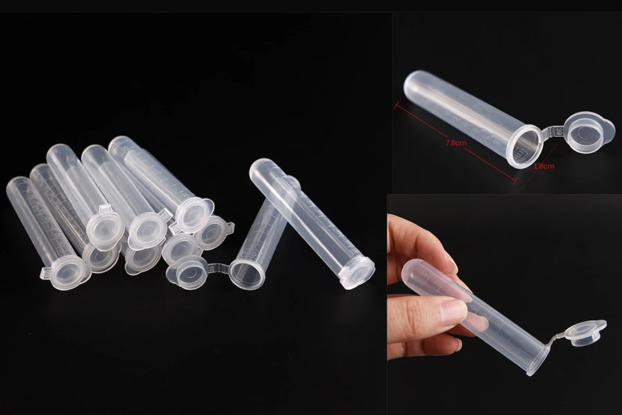 10 шт./компл. 10MLClear микро Пластиковые пробирки центрифуги оснастки крышка