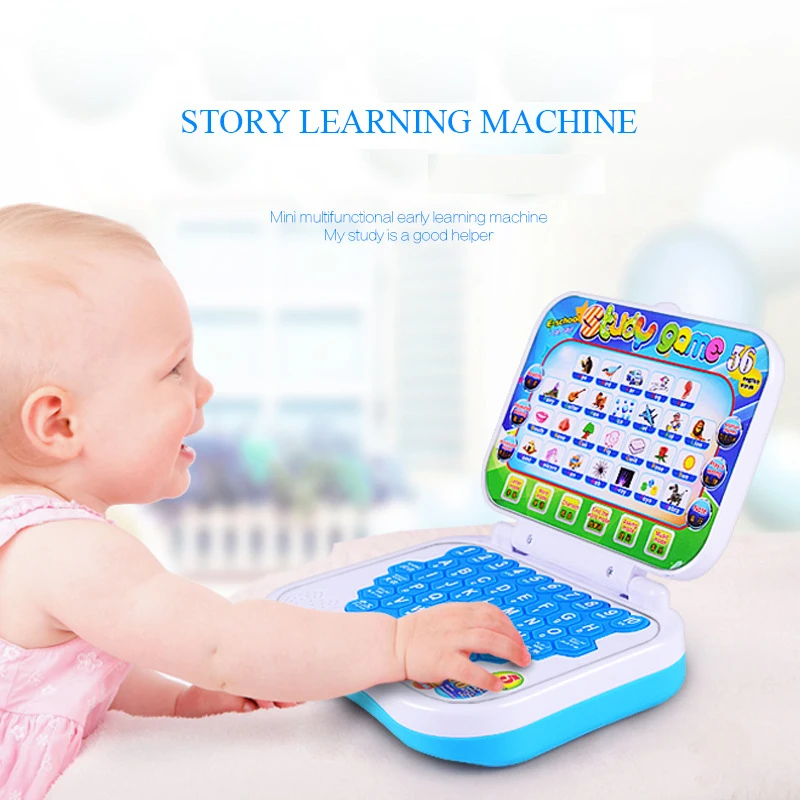 Cartoon Fold Pronunciation Learning Machine English Alphabet Language Computer Baby Tablet Educational Toys Children Gift 2