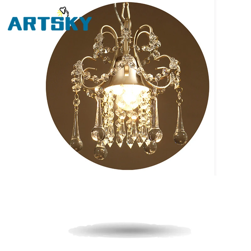 

Country GoldCrystal Rain Drop Chandeliers for Dining Room Kitchen Bedroom Restaurantl