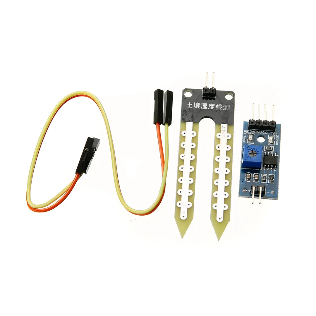 2pcs Precise Soil Hygrometer Moisture Detection Sensor Module Micro Soil Humidity Sensor DIY Kit With Wires Cable Mayitr