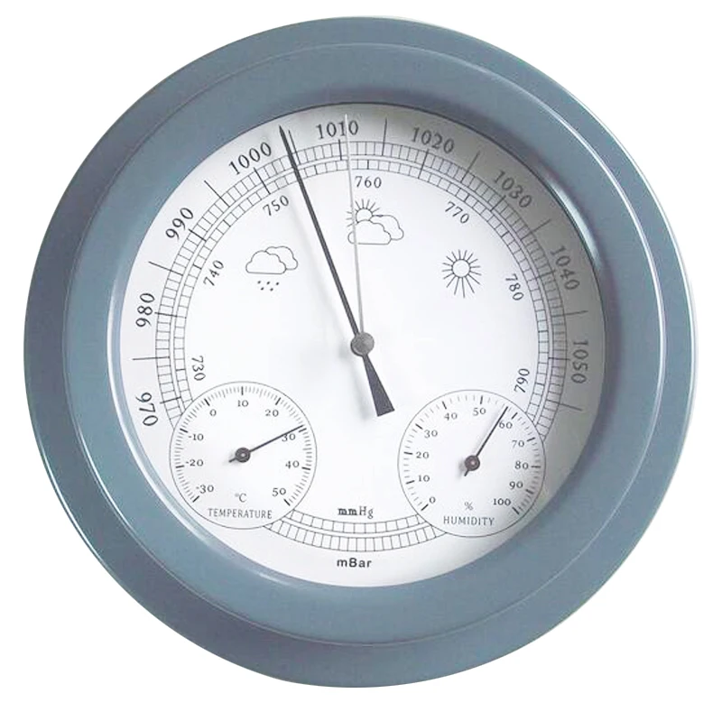 THB9365 22.5CM Thermometer Hygrometer Barometer Weather Station Acrylic