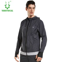 Одежда для пота, мужской костюм для пота, свободная Молния и кепка, спортивная одежда с сильными потомками, потеря жира, снижение веса