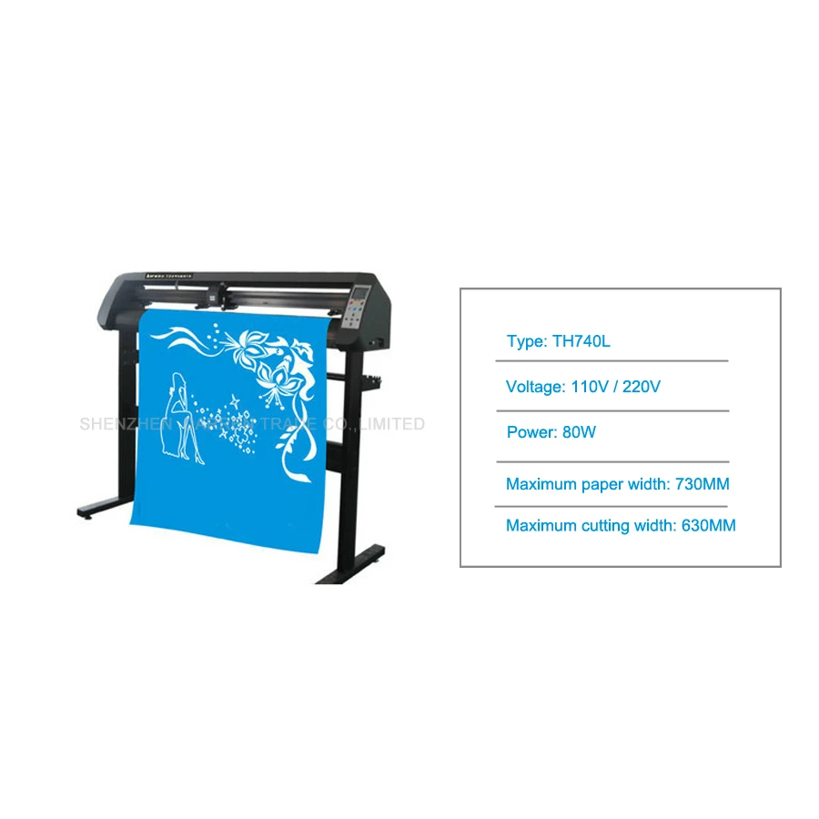 US $355.11 24 Inch Vinyl Cutter Plotter Paper Plotter With Red Eye 740mm Cutting Plotter Including Flexi Software 4MB Rom 110220V