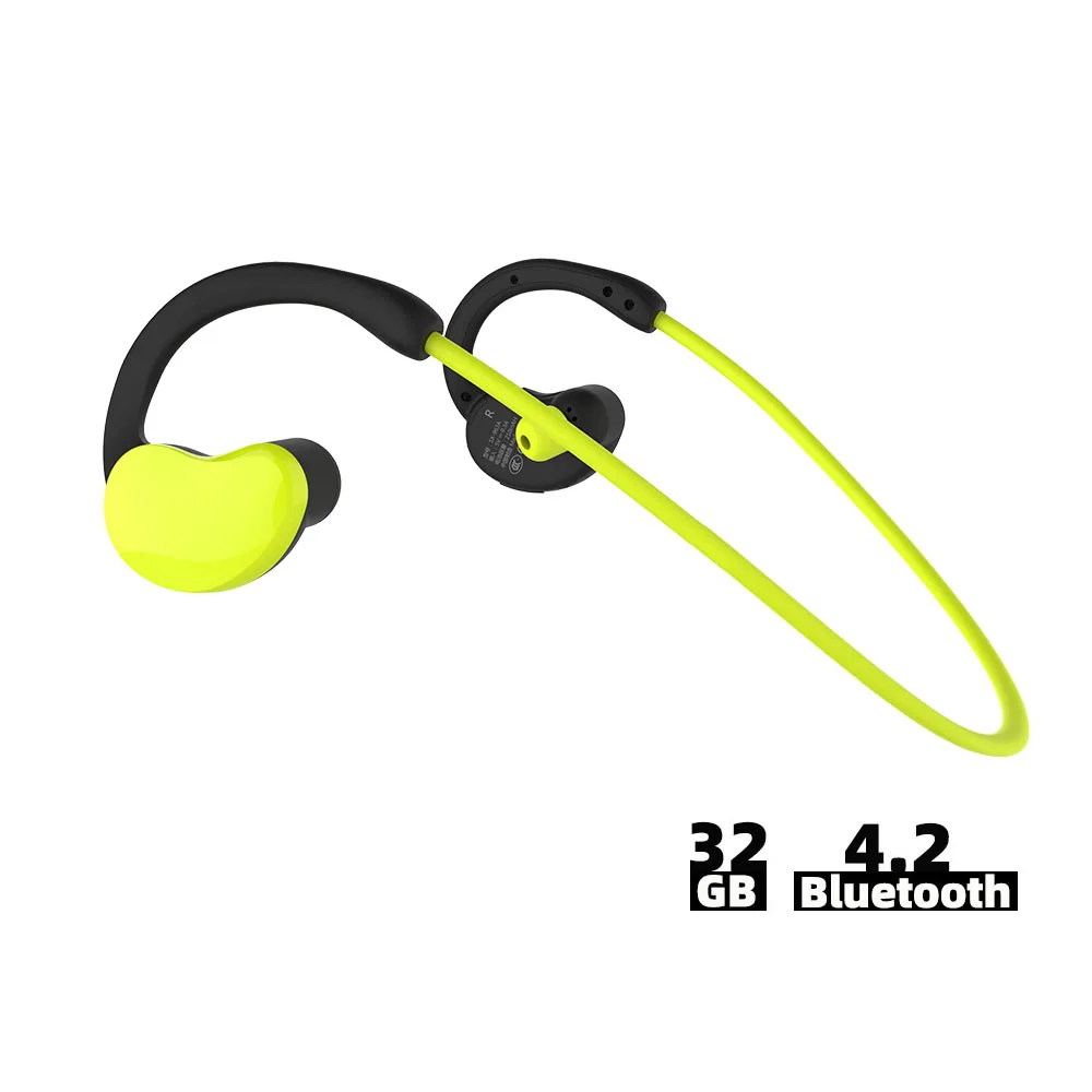  Ralyin 32GB mp3 bluetooth earphone 10 hours playtime IPX6 water-resistant wireless earphone bluetoo