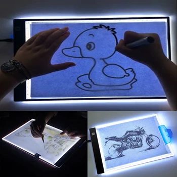 

A4 LED Copy Board Pad Digital Tablets Artist Thin Art Stencil Drawing Board Diamond Painting Light Box Tracing Table Pad LED
