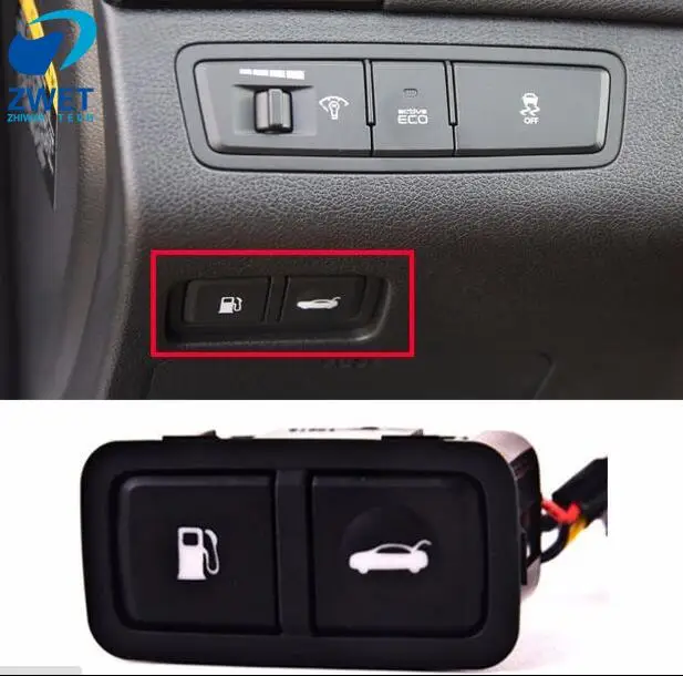 ZWET Car For Sonata Rear Trunk Lid Fuel Filler Switch For Hyundai Trunk