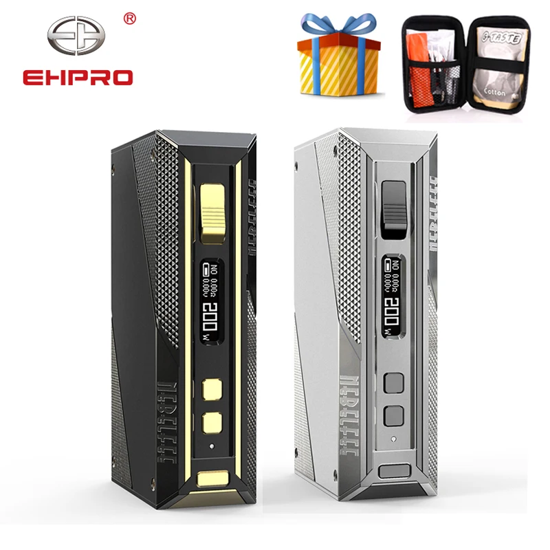 

Free Gift Ehpro Cold Steel 200 TC Box MOD with 5-200W output By 18650 Battery Mod Box Vape Vaporizer vs Drag 2/ Aegis Solo Mod