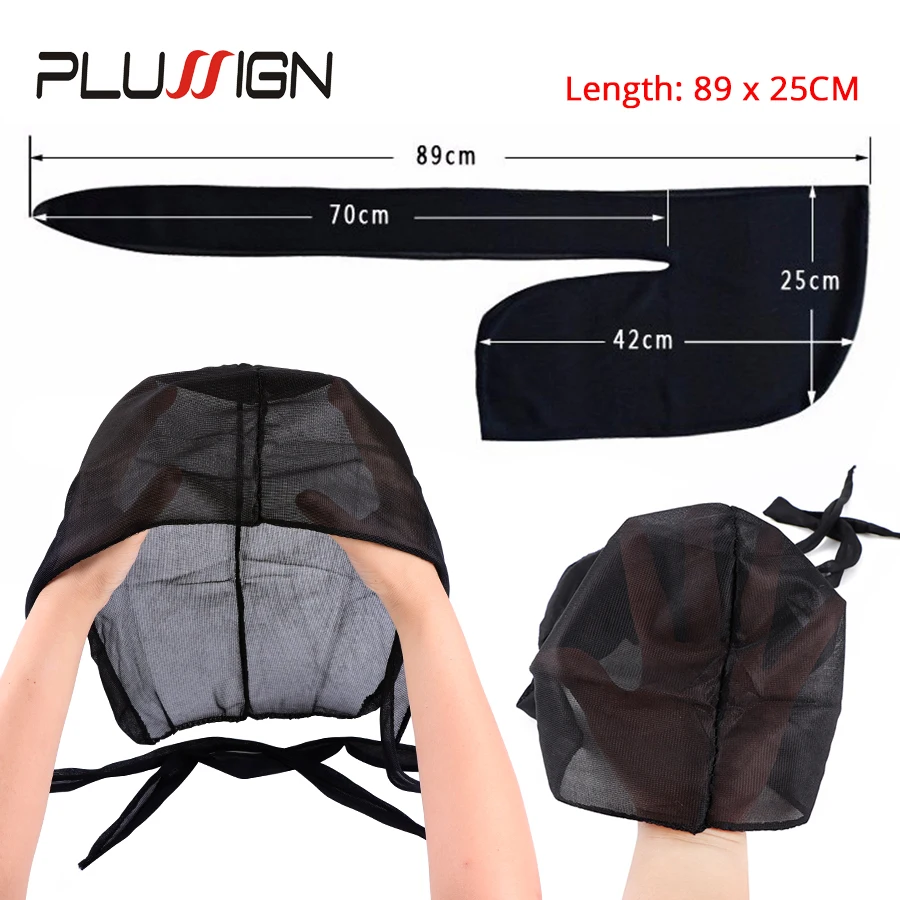 Du-Rag Premium Quality Wave Cap Durag 360 Waves Long Straps Urban Hat  Lacing Bandanas Wigs