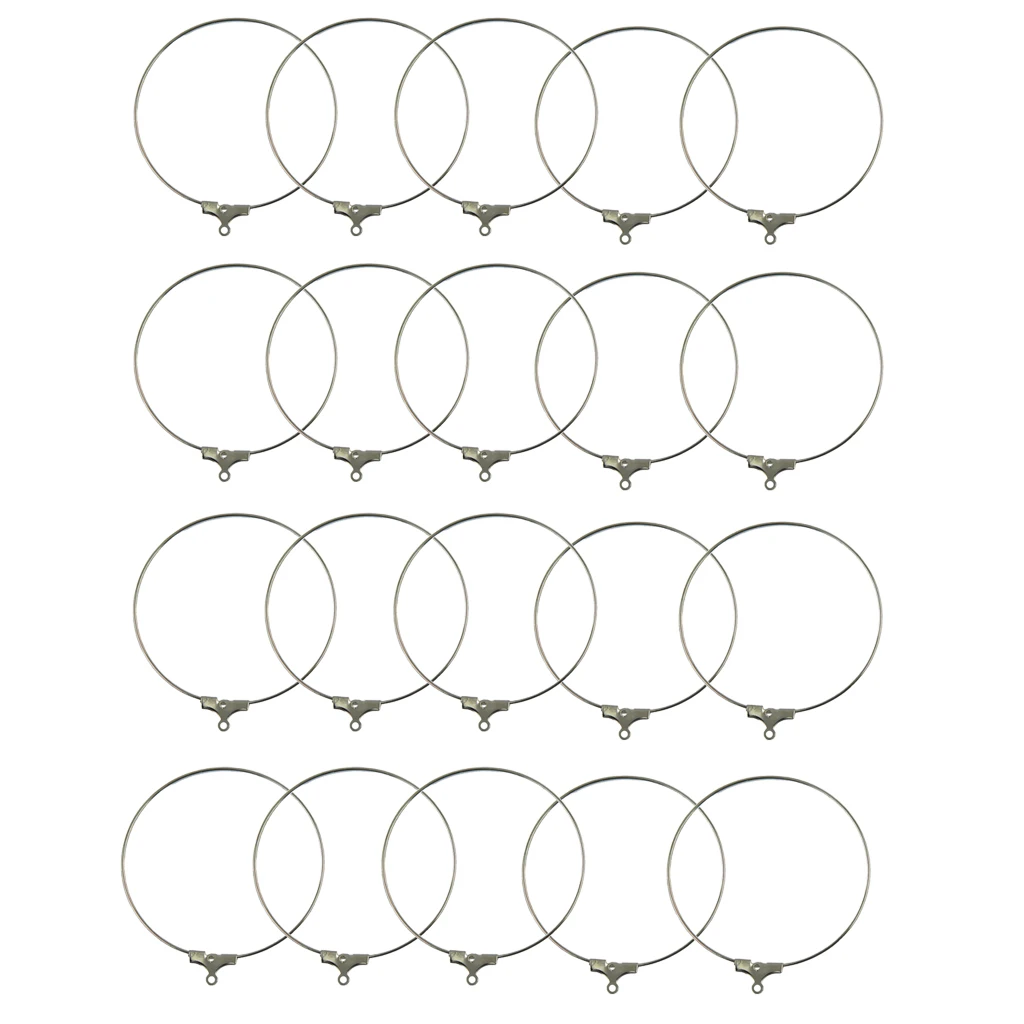 

20pcs Large Earrings Wire Hoop Loop Jewelry Making Findings for Beading circle earrings iron ear wire hooks diy jewelry material