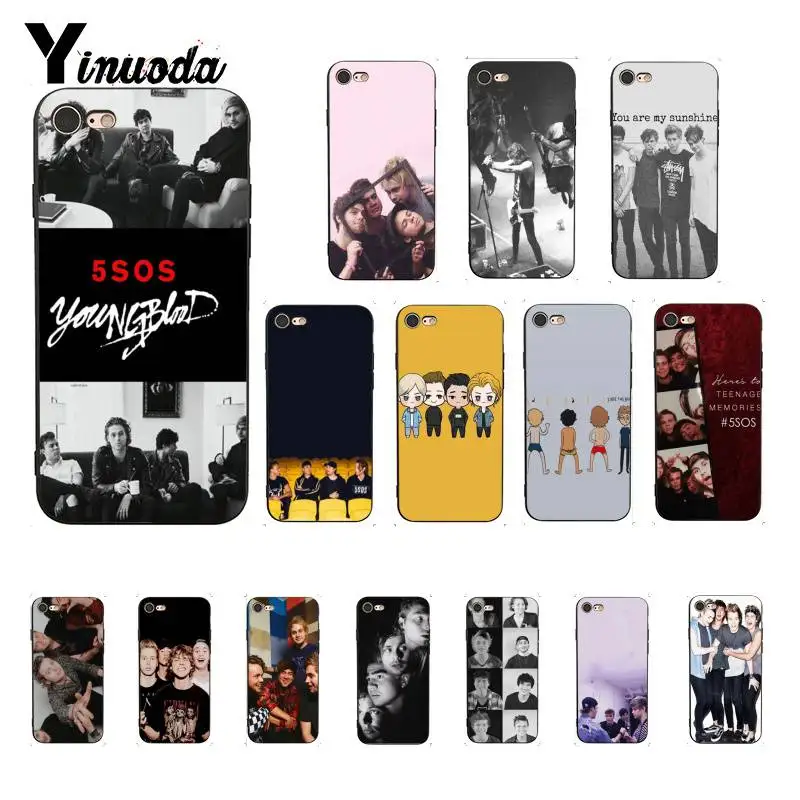 Yinuoda 5Sos band YOUNGBLO чехол для телефона iPhone 8 7 6 6S 6Plus X XS MAX 5 5S SE XR 10 11 pro max | Мобильные
