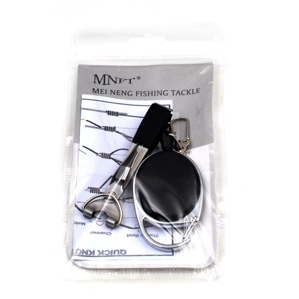 MNFT 1 Набор рыболовные кусачки для ловли нахлыстом, клипер, галстук, быстрый инструмент связывания узлов, ножницы, крюк и Зингер, втягивающее устройство, несколько бесплатных комбинаций