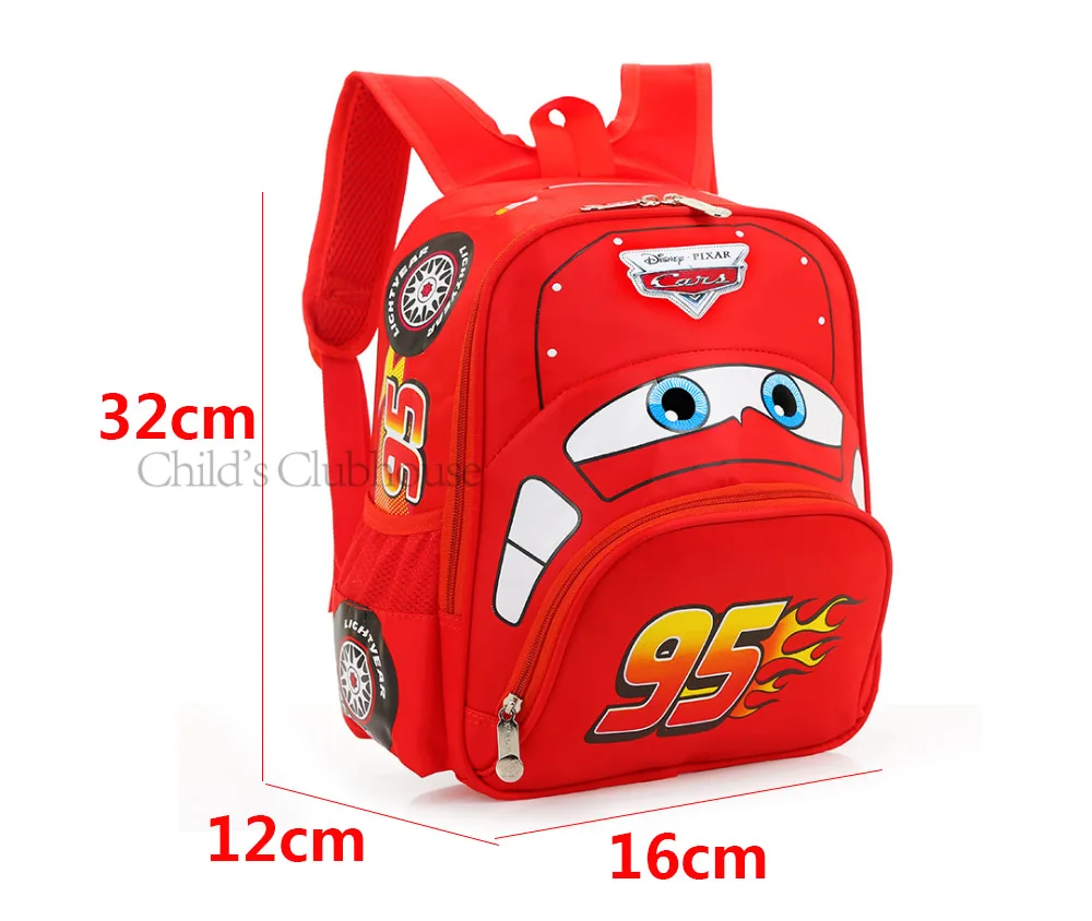 Disney Car Animation Lightning McQueen 3D рюкзак в Детский сад Школьный автомобиль сумка для игрушек Детский дорожный плюшевый рюкзак