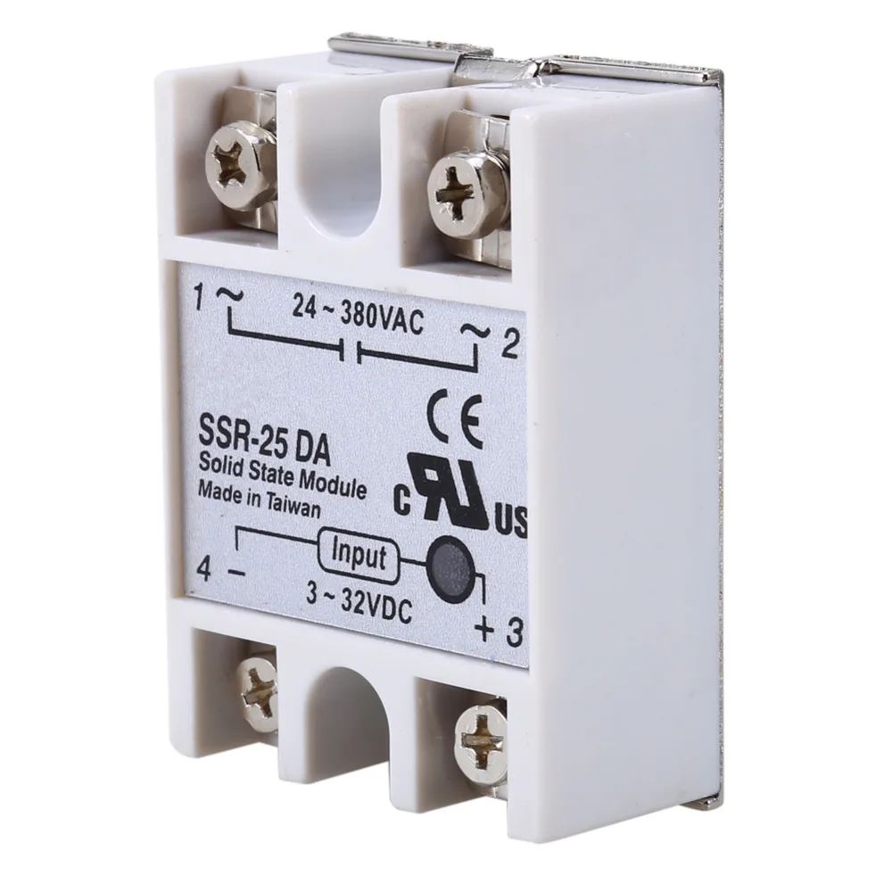 1PC Output 24V 380V Relay 25A SSR 25 DA Solid State Relay For PID