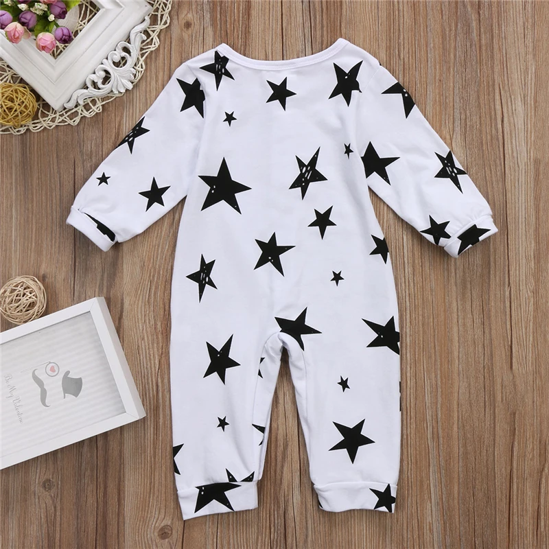 Baby Boy Clothes Girl Jumpsuit Spring Newborn Baby Clothes Autumn Warm Romper Star Print Costume Baby Rompers Infant Boy Clothes