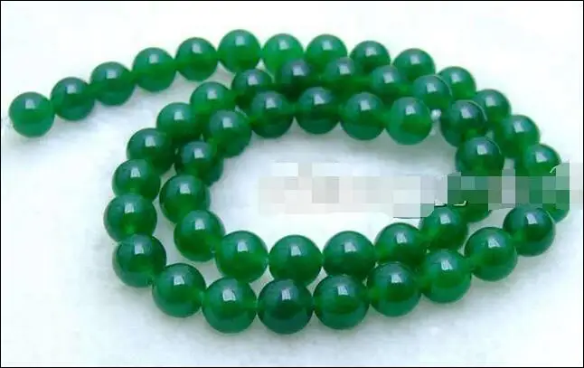 

Free Shipping >> SALE Round 8mm green High quality jade gem stone beads strands 15