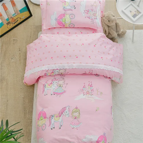 princess 3 шт. хлопок постельное белье комплект мультфильм детские постельные принадлежности включает наволочку простыня набор пододеяльников для пуховых одеял - Цвет: princess
