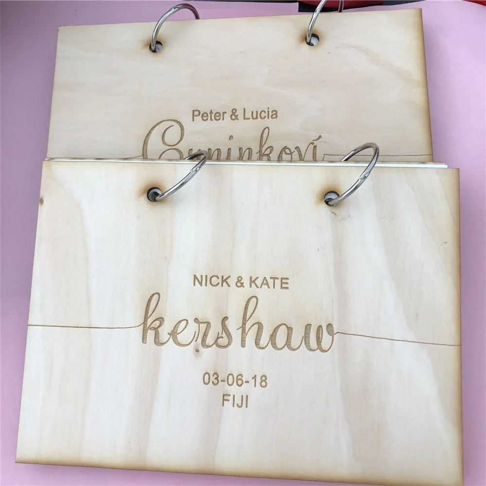 Modern Wedding Guest Book, Wooden Wedding Guest Book, Unique Wooden