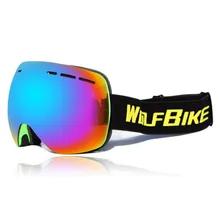 WOSAWE UV400 Наружные защитные очки двухслойные ветрозащитные лыжные очки Анти-туман Сферическая поверхность защита глаз Горячая