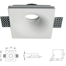 Ручной работы Гипсовый светильник, с 7 Вт Светодиодный светильник, светодиодный светильник для внутреннего освещения, trimless светодиодный штукатурный прожектор, gesso лампа, 12 шт./партия