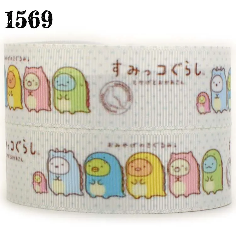 Новые 50 ярдов sumikko gurashi мультфильм ленты печатных grosgrain Бесплатная доставка