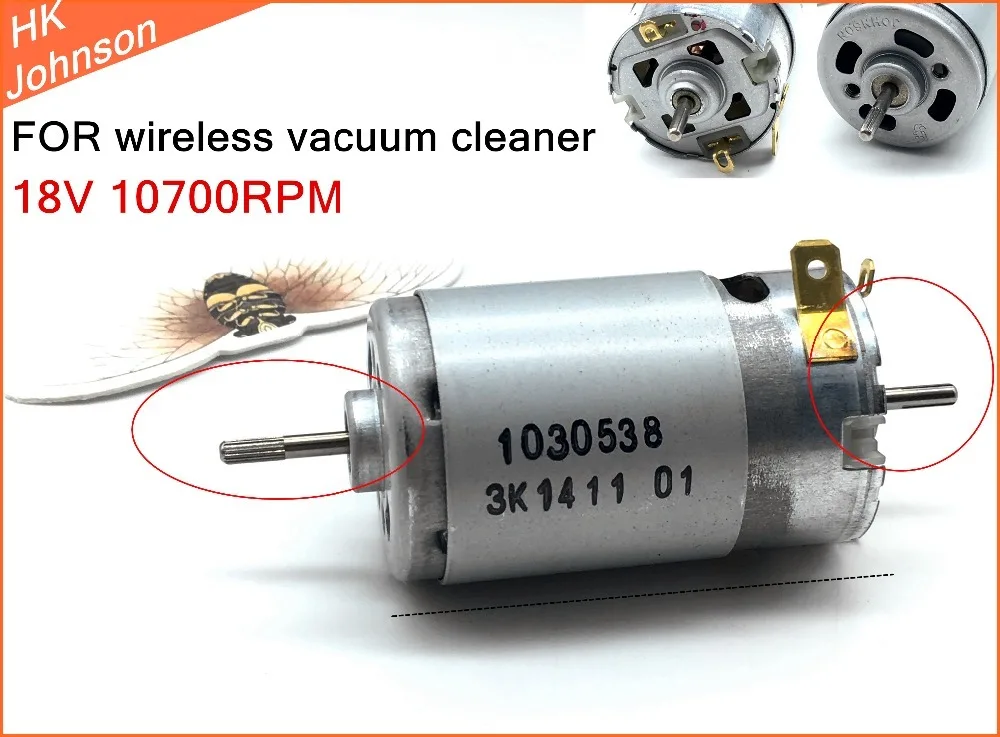 

GOOD! HK 390 DC motor,12-18V double output shaft FOR wireless vacuum cleaner 18V 10700RPM (1030538)