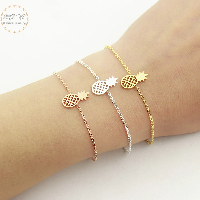 Buy Danity Ananas Charm Bracelet Rose Gold Fruit