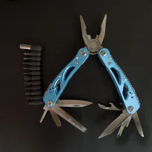 NEWACALOX Multitool Pliers Pocket Knife Pocket Portable Fishing Repair Survival Hand Multi Tools Mini Fold Folding Screwdriver