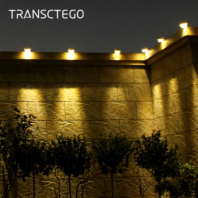 Solar Light Garden Lamps 3 Led Fence Sensor Decoration Wall Lamp