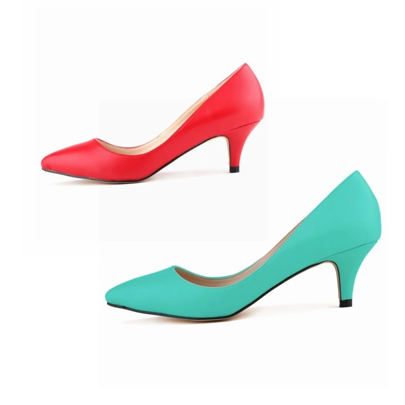 

2018 Women Pointed Toe Soft Leather High Heels Fashion Sexy Woman Pumps Wedding Shoes Business Working Shoes NX-A0026