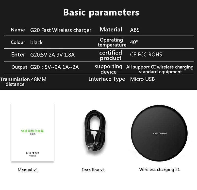 !ACCEZZ Qi Wireless Charging 7.5W 10W For Samsung Galaxy S8 S9 Plus Note 8 Universal Fast Charge For iPhone 8 Plus XS XR Charger (14)