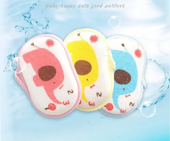 

DHL 500pcs Bath Brushes Comfortable Soft Towel Accessories Infant Children Rub baby Rubbing Body Cotton Wash Sponge
