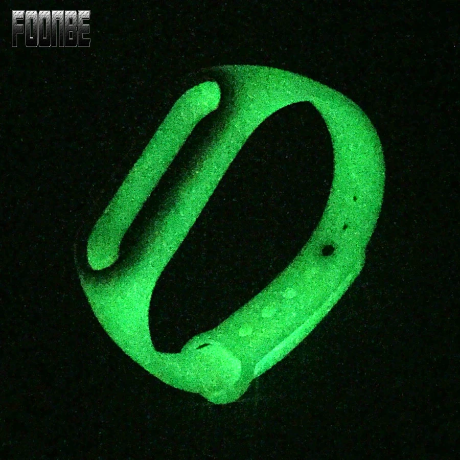 

Luminous Silicone Wrist Bracelet Double Color Replacement Strap for Miband 2 for Xiaomi for Mi band 2 Strap Night Lights