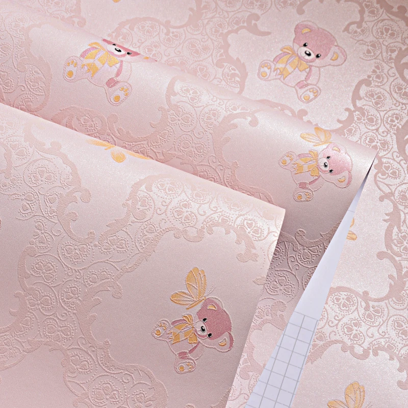 

Self Adhesive Cartoon Bear Kids Rooms Wall Paper Sticker 3d Cute Butterfly Baby Boys Girl Bedroom Decor Wallpaper Stickers QT049