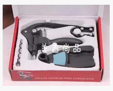 

Free shipping color box packing Advanced buck red wine bottle opener gift box