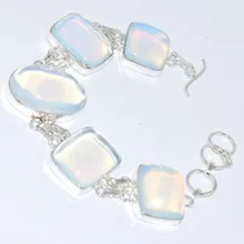 Пожарный браслет из опала серебряные накладки на Медь, 23,3 см, B3363