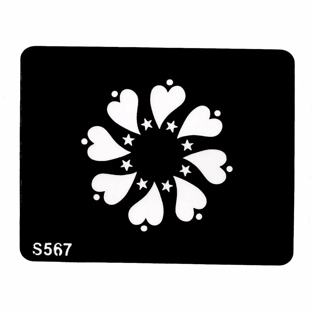 8 Pieces Small Henna Tattoo Stencil Butterfly Flower Pattern Paste Colored Drawing Women Body Art Glitter Tattoo Stencil S500#09 (1)
