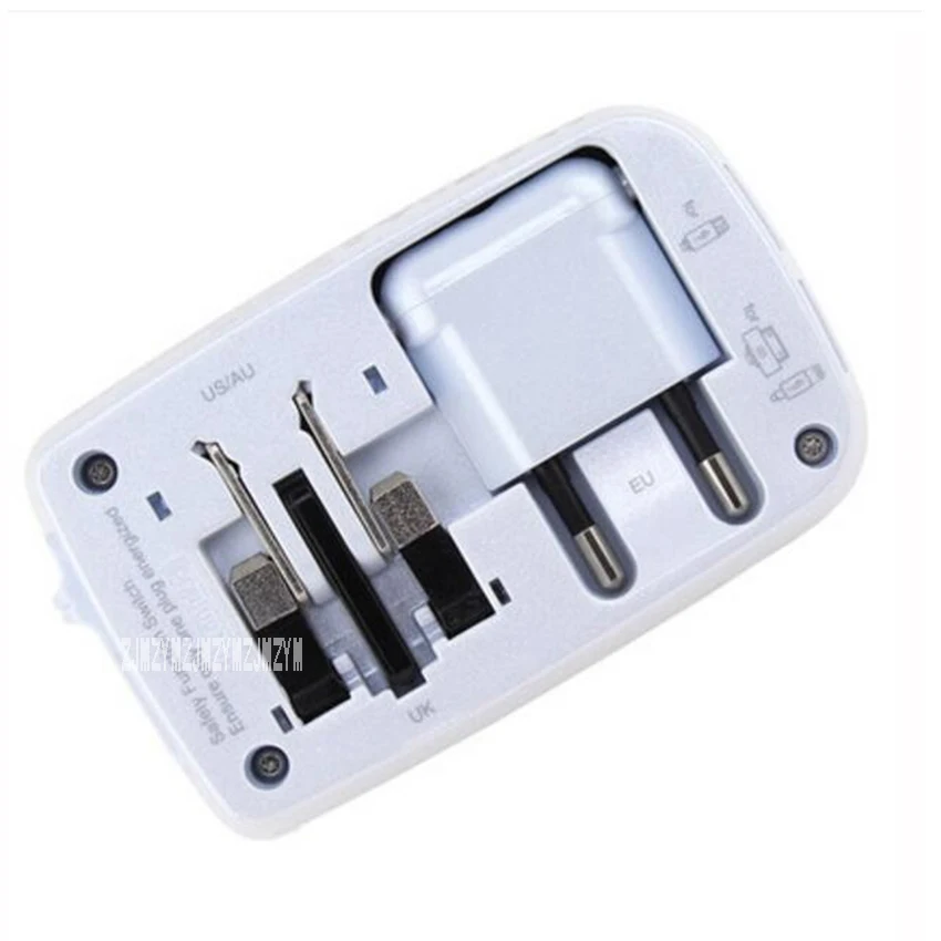 Новый GZWP998 два USB Порты и разъёмы зарядки World Travel Adapter универсальная международная Подключите адаптер переменного тока Мощность розетка 110 В-