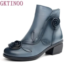 Г. Женская обувь из натуральной кожи женские теплые плюшевые зимние ботинки теплые зимние ботинки с мехом внутри женские ботильоны на молнии сбоку B-172