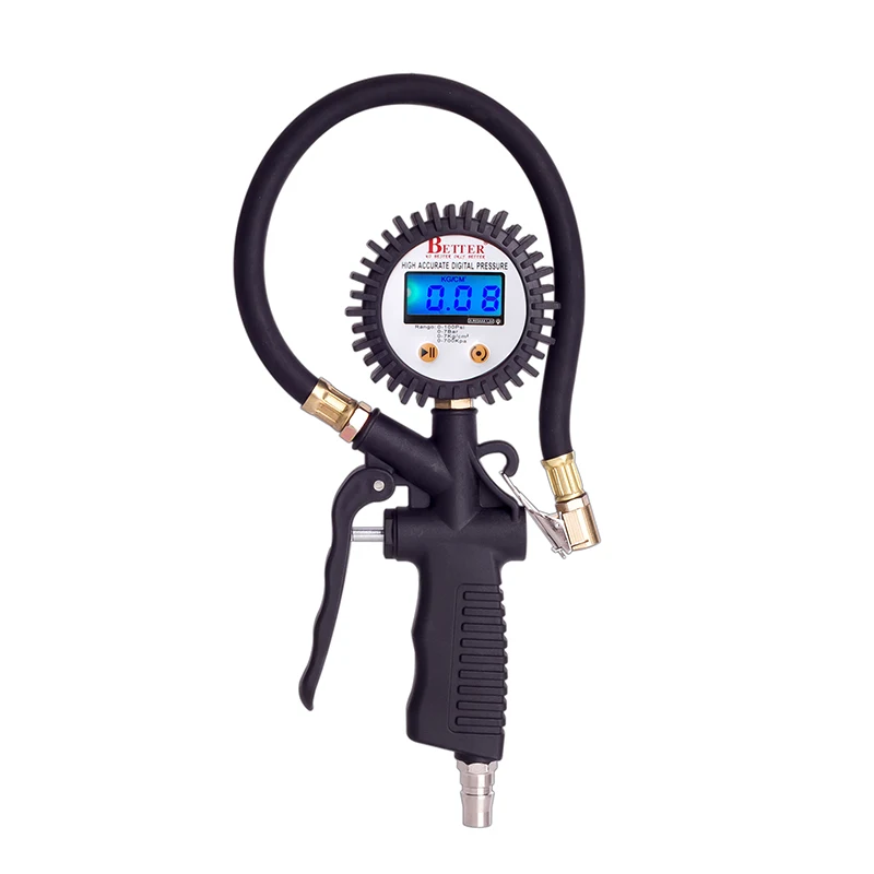 

LCD high precision electronic display tube air pressure gauge for automotive tire inflatable rubber test aluminum zinc alloy