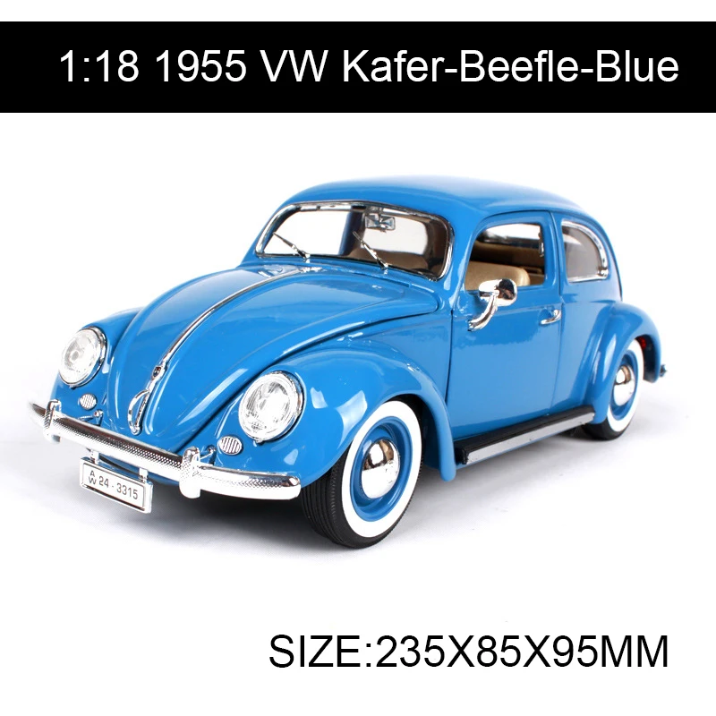 1:18 Литой автомобиль 1955 VW Kafer-Beefle классические автомобили 1:18 металлический автомобиль коллекционные модели игрушки для коллекции подарков