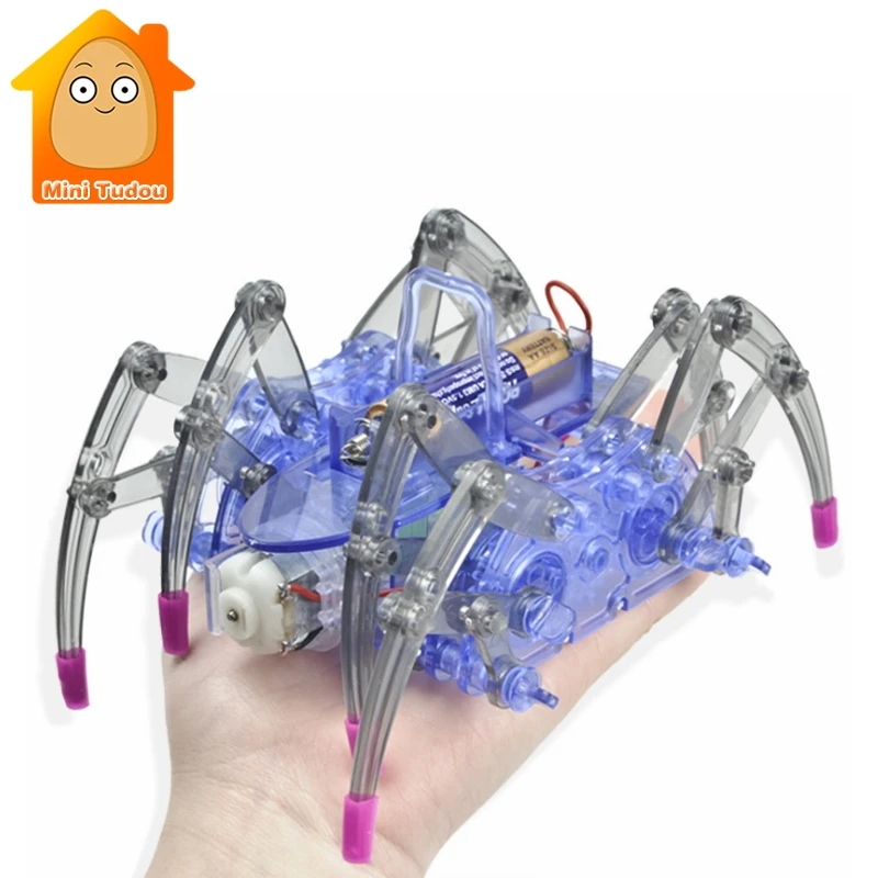 

Creative Design Baby Kids DIY Model Building Toy Electric Spider Robot Toy Educational Assembles Toys Kits Birthday Gift